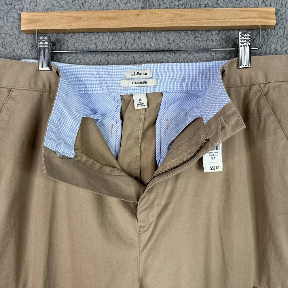 L.L. Bean Cargo Pants‎ Womens 18 Tall Khaki Utility Hiking Outdoor NWT